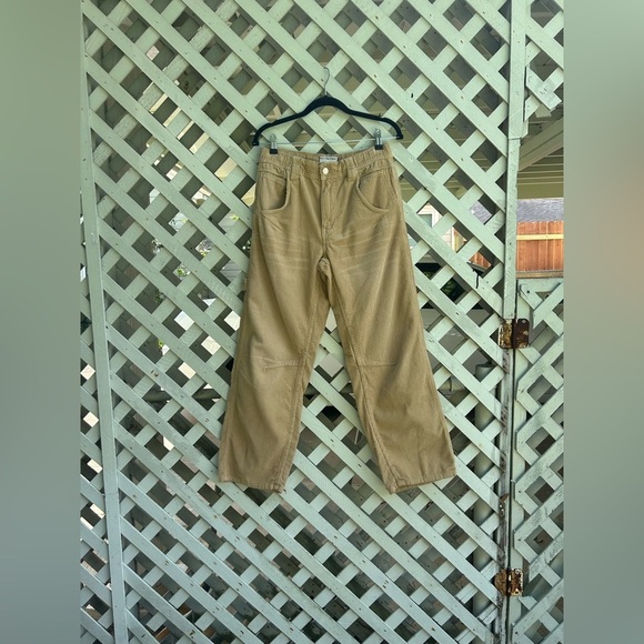 Free people Good Luck Mid-Rise Cord Barrel Jeans - Picture 1 of 8